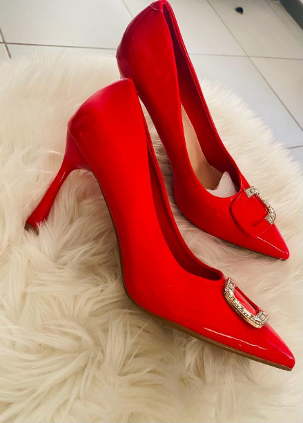Crystal Pumps Pointed Toe Luxury Lady Low Heels